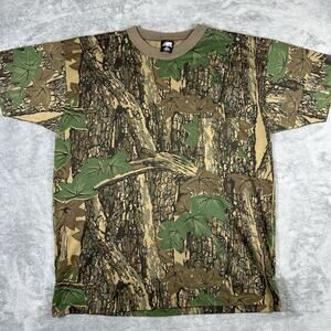 VINTAGE Ace Sportswear Men's L Camo Trebark 80s Pocket Single Stitched USA